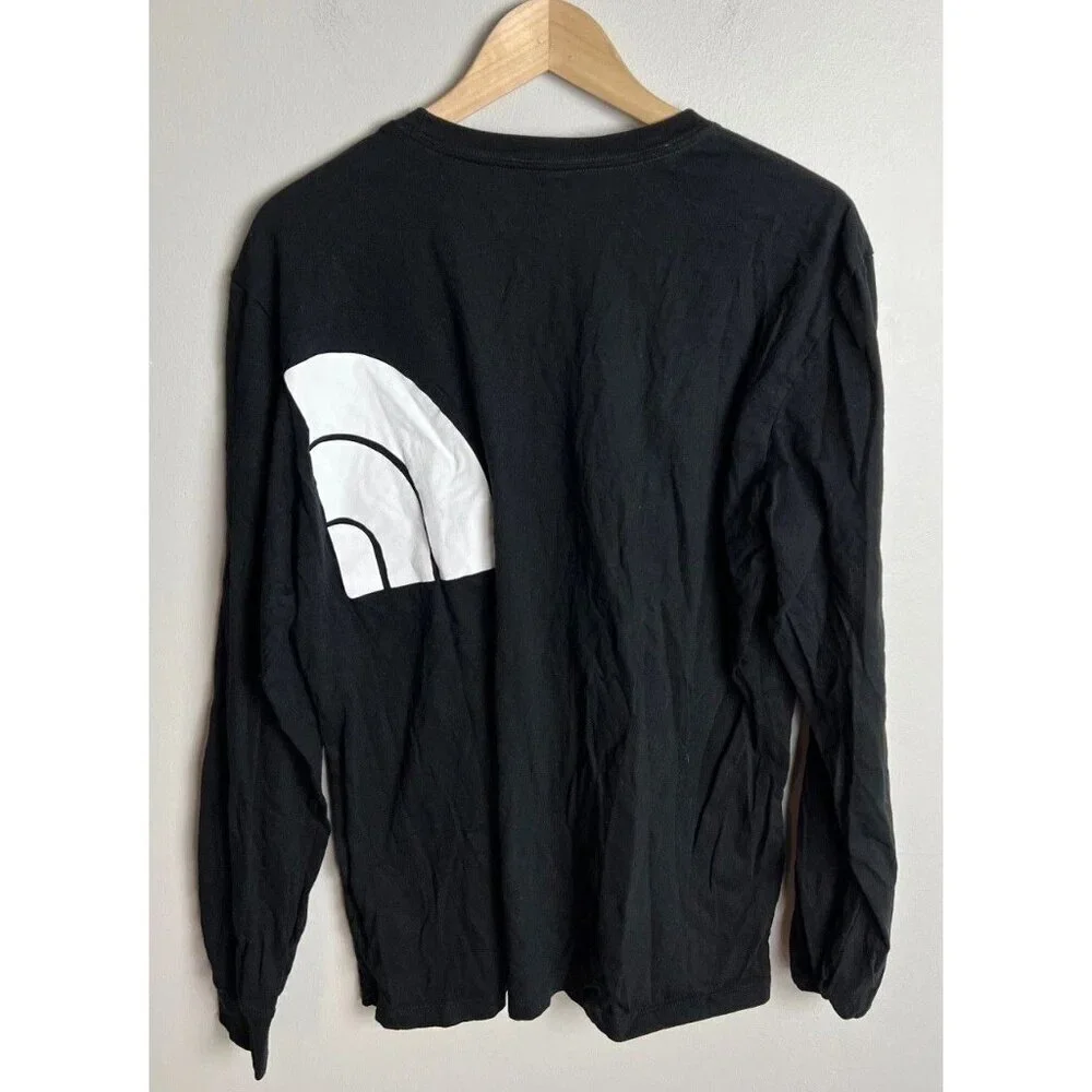 The North Face Black Long Sleeve Graphic T-Shirt Cotton Size Large Men’s